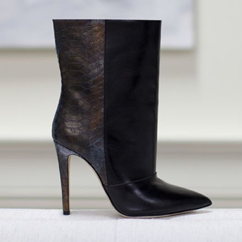 Emerson Fry black mid calf boots